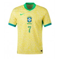 Maglia Calcio Brasile Vinicius Junior #7 Prima Divisa Copa America 2024 Manica Corta